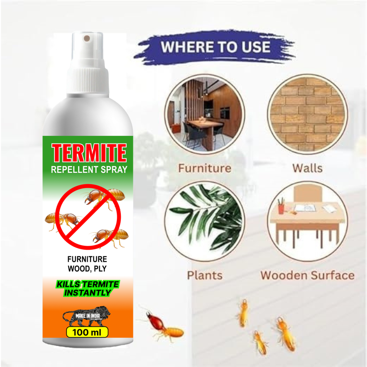 Wholesale Order | Termite Repellent Spray | 100 ml (Version 1) (JK15)
