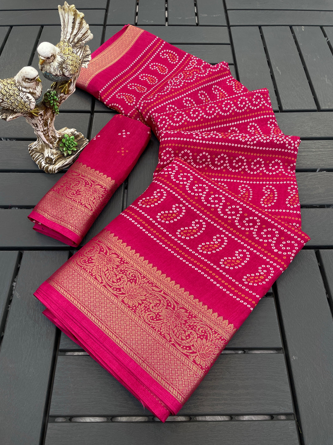 Pink Colour soft Dola cotton Kalamkari print saree with jecard kanjivaram zari border