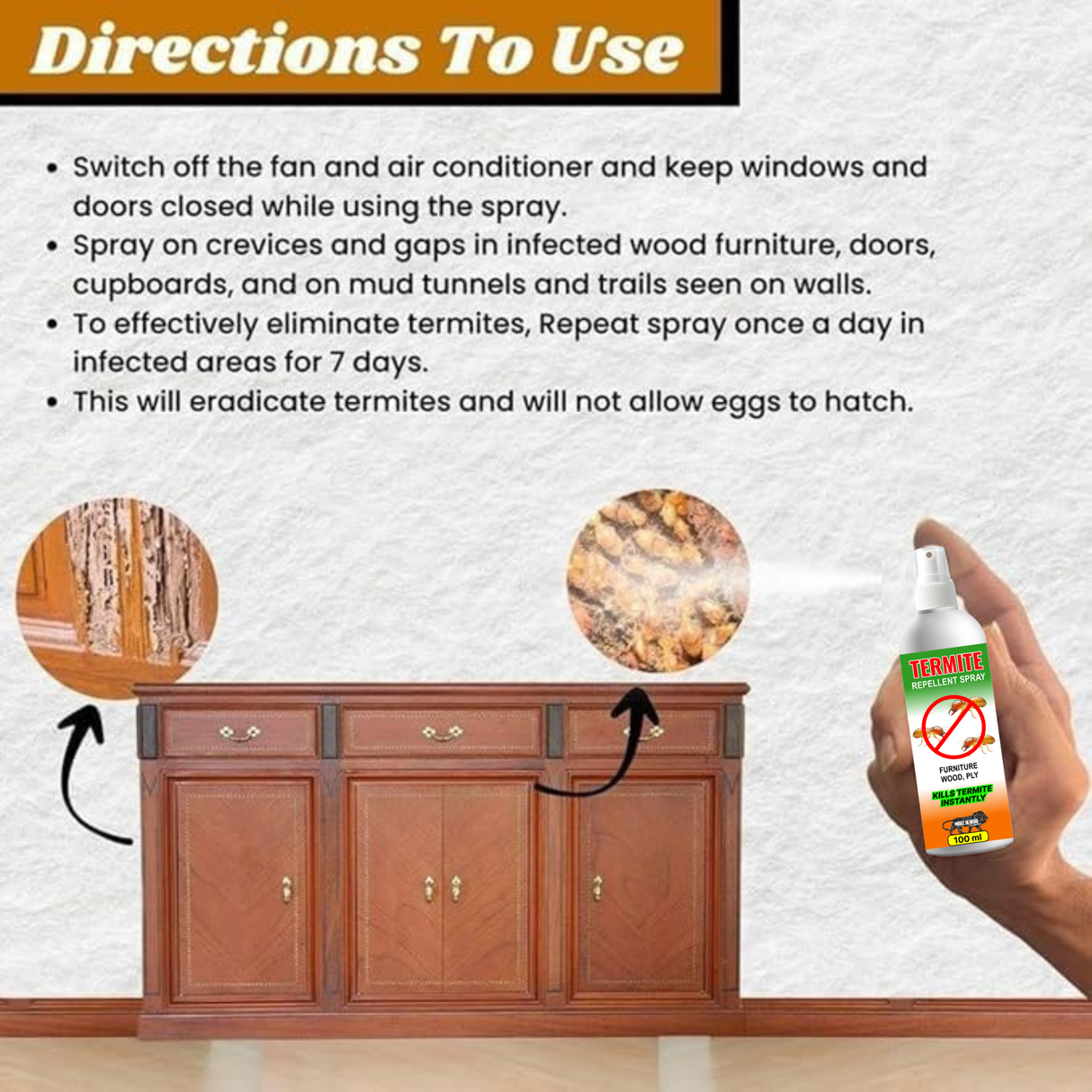 Wholesale Order | Termite Repellent Spray | 100 ml (Version 1) (JK15)