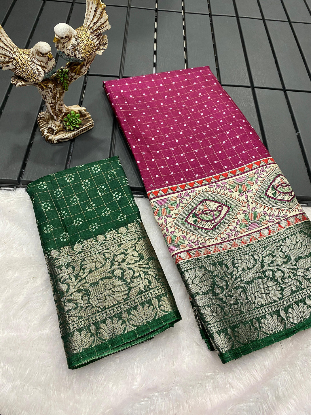 Pink Color Soft Dola Cotton Saree With Kanjivaram Zari Border & Pallu Unstitched Blouse Piece