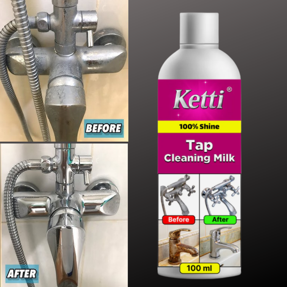 Ketti | 100 ml | Tap & Shower cleaning milk