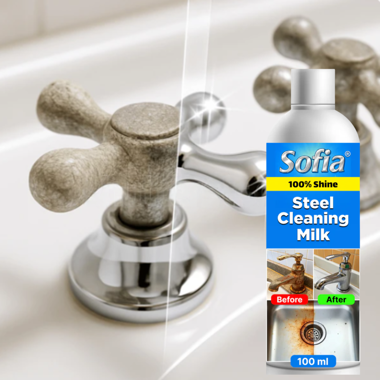 Sofia Blue | 100 ml | Steel cleaning milk