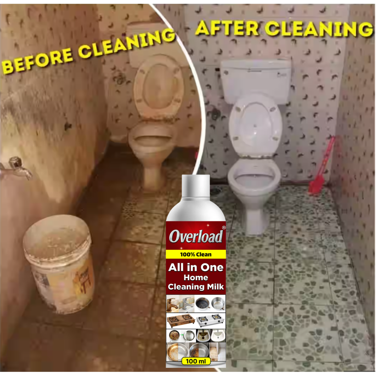 Wholesale Order | Overload | 100 ml | All in one home cleaning milk (JK14)