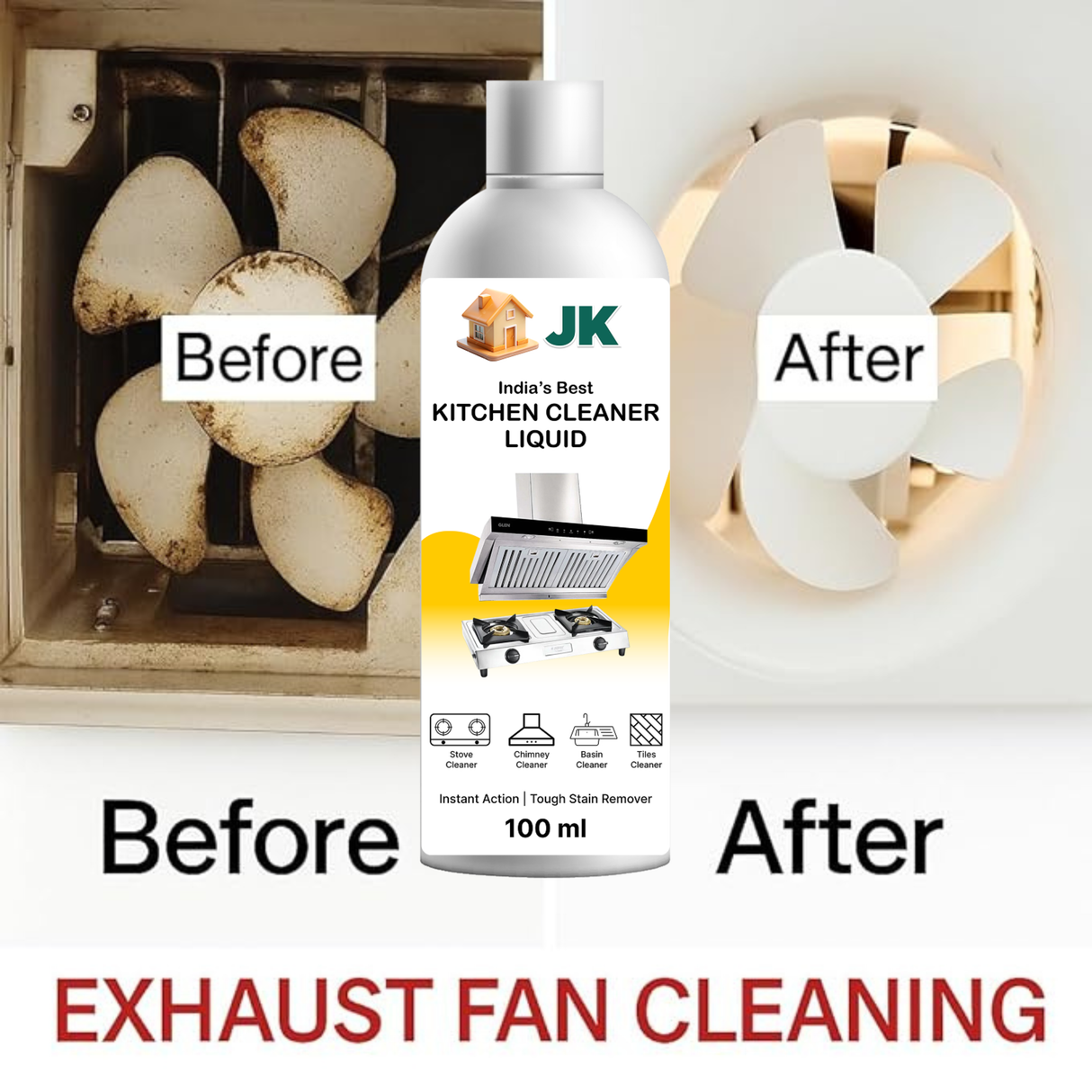 Wholesale Order | Kitchen Cleaner Liquid | 100 ml | Instant Action - Tough  Stain Remover (JK24))