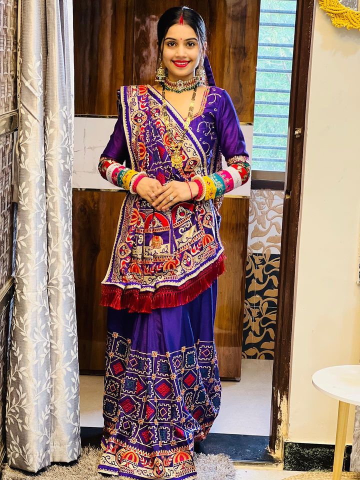Shubh Laabh Purple Panetar Saree For wedding And Baby Shower Special Collection