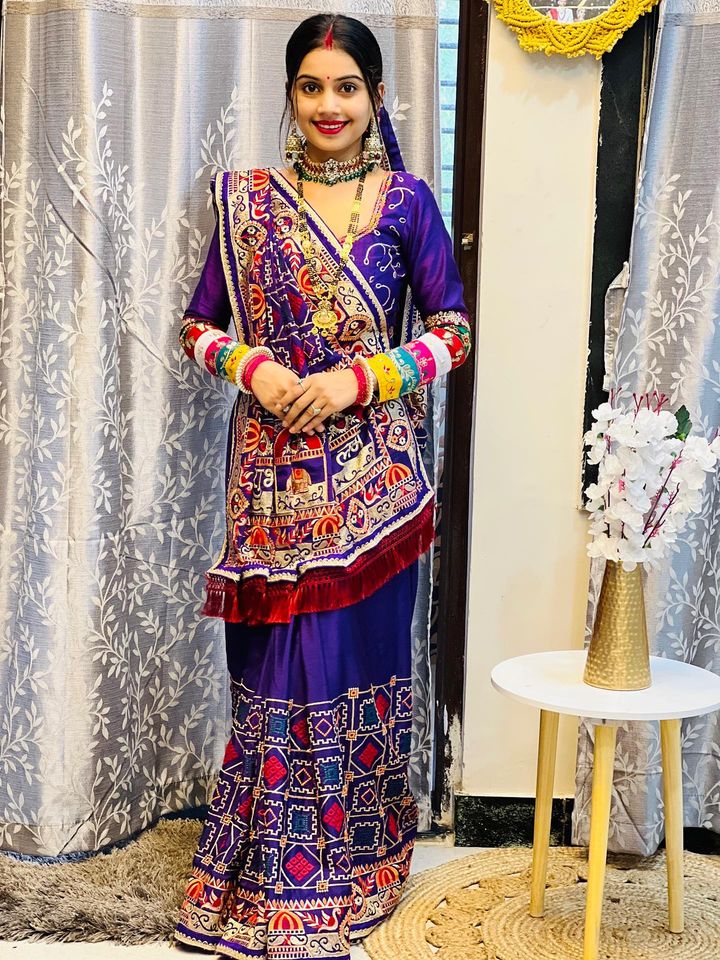 Shubh Laabh Purple Panetar Saree For wedding And Baby Shower Special Collection