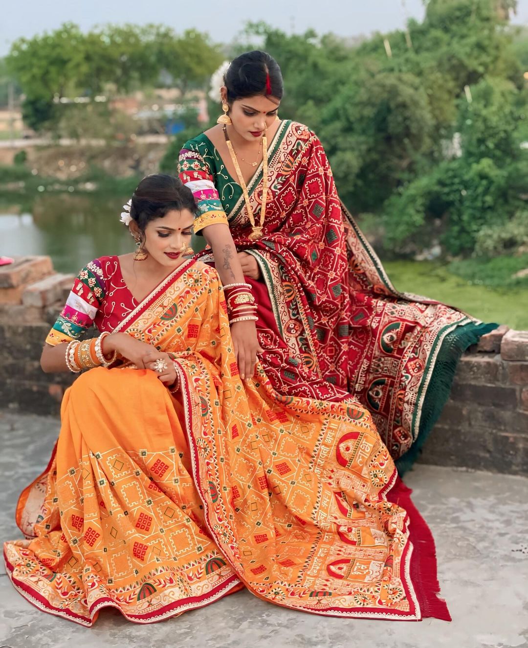 Shubh Laabh Yellow Panetar Patola wedding And Party Wear Saree