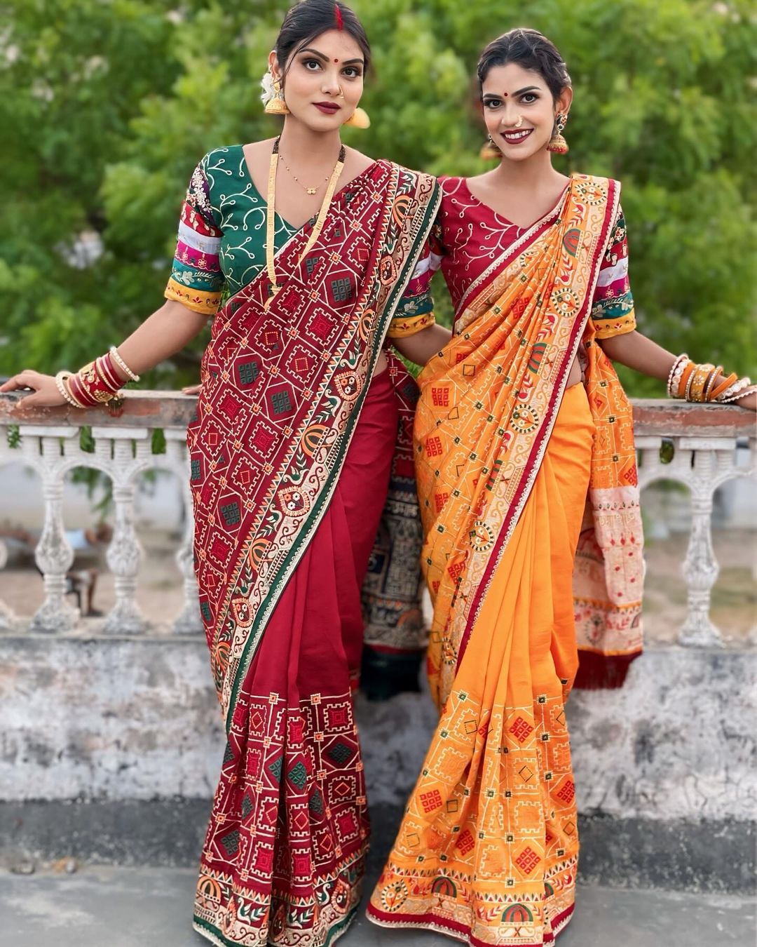 Shubh Laabh Yellow Panetar Patola wedding And Party Wear Saree