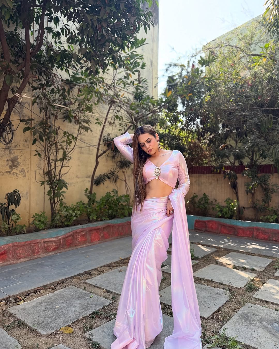 Premium Lilac unicorn Chromatic Designer Saree Purpul