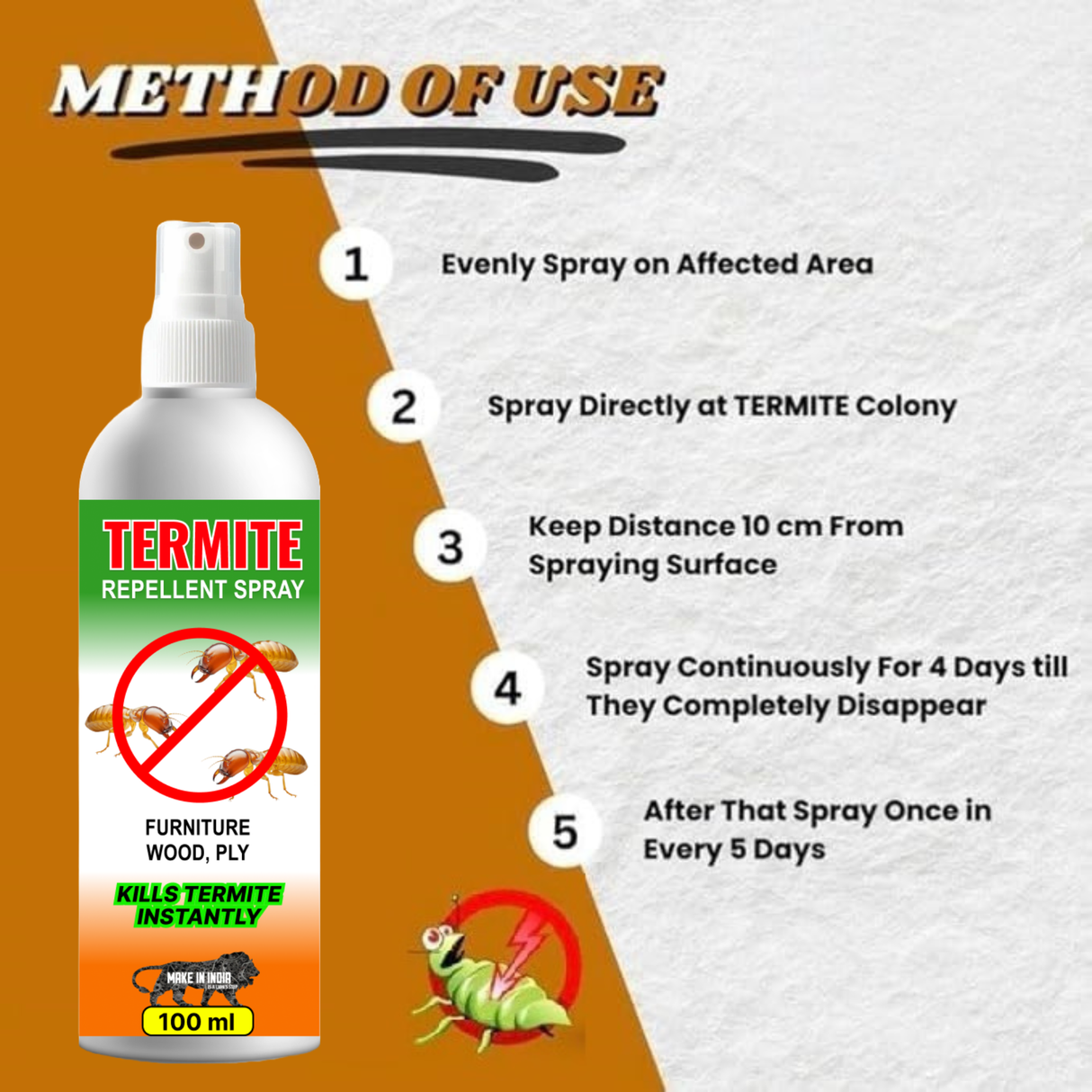 Wholesale Order | Termite Repellent Spray | 100 ml (Version 1) (JK15)