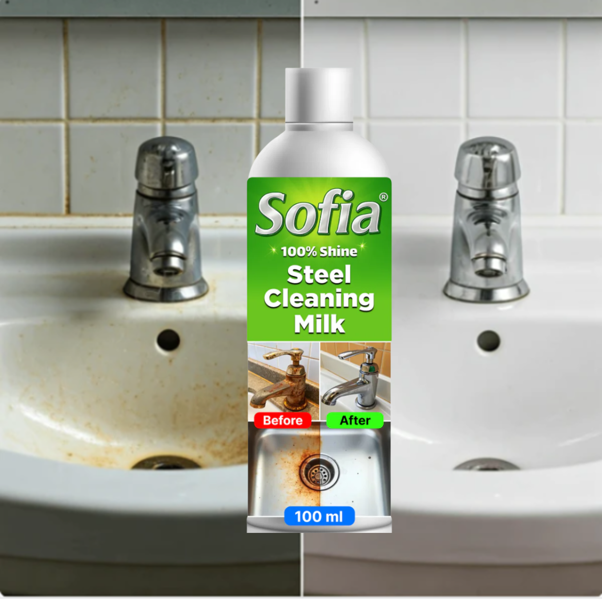 Sofia Green | 100 ml | Steel cleaning milk