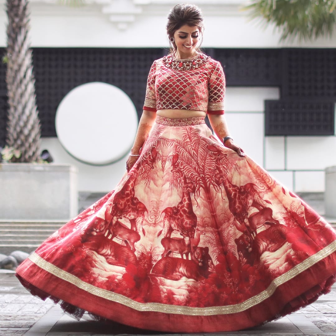 Red Color Chennai Silk With Stone and Embroiderey Work Lehenga Choli