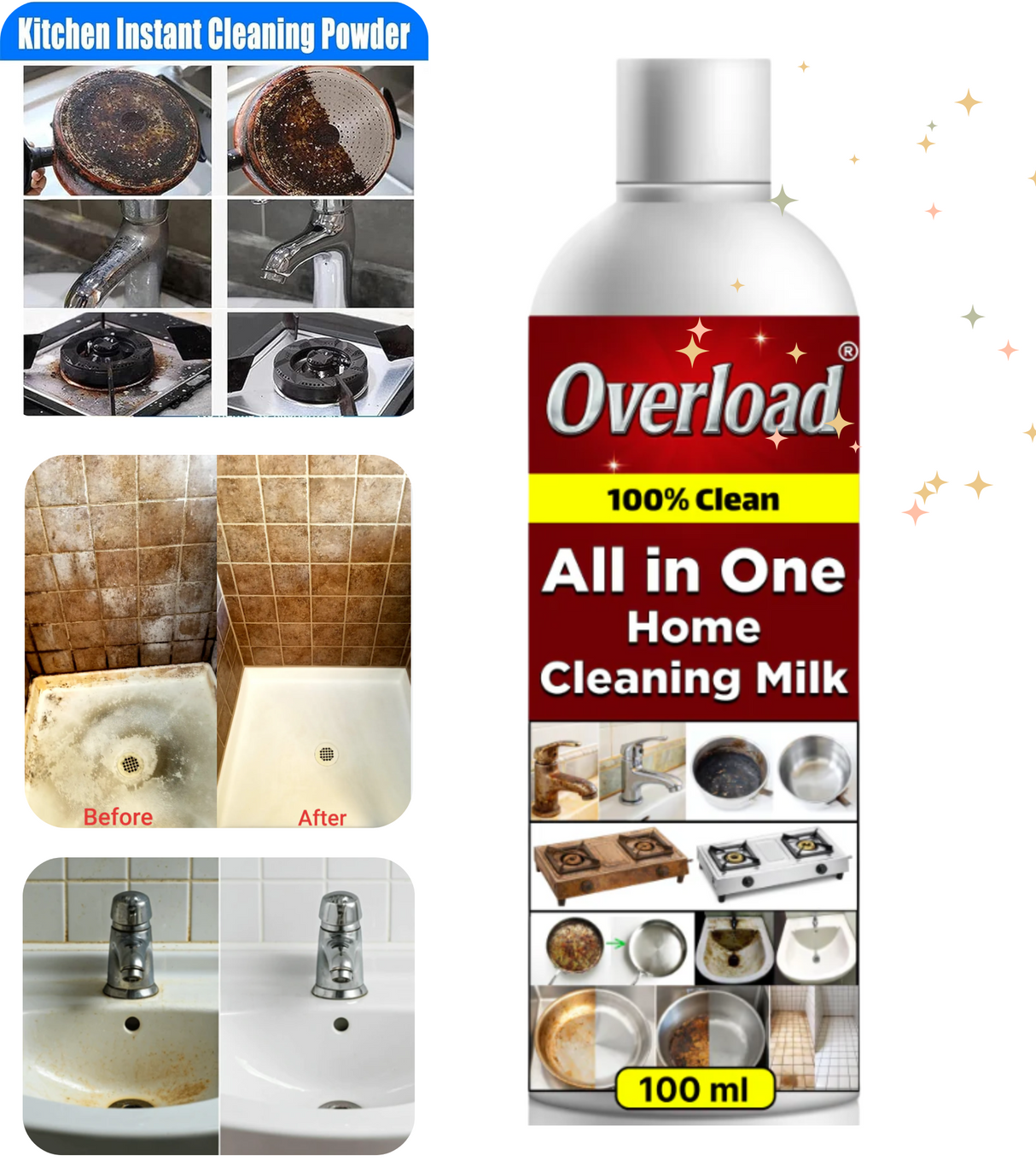 Wholesale Order | Overload | 100 ml | All in one home cleaning milk (JK14)