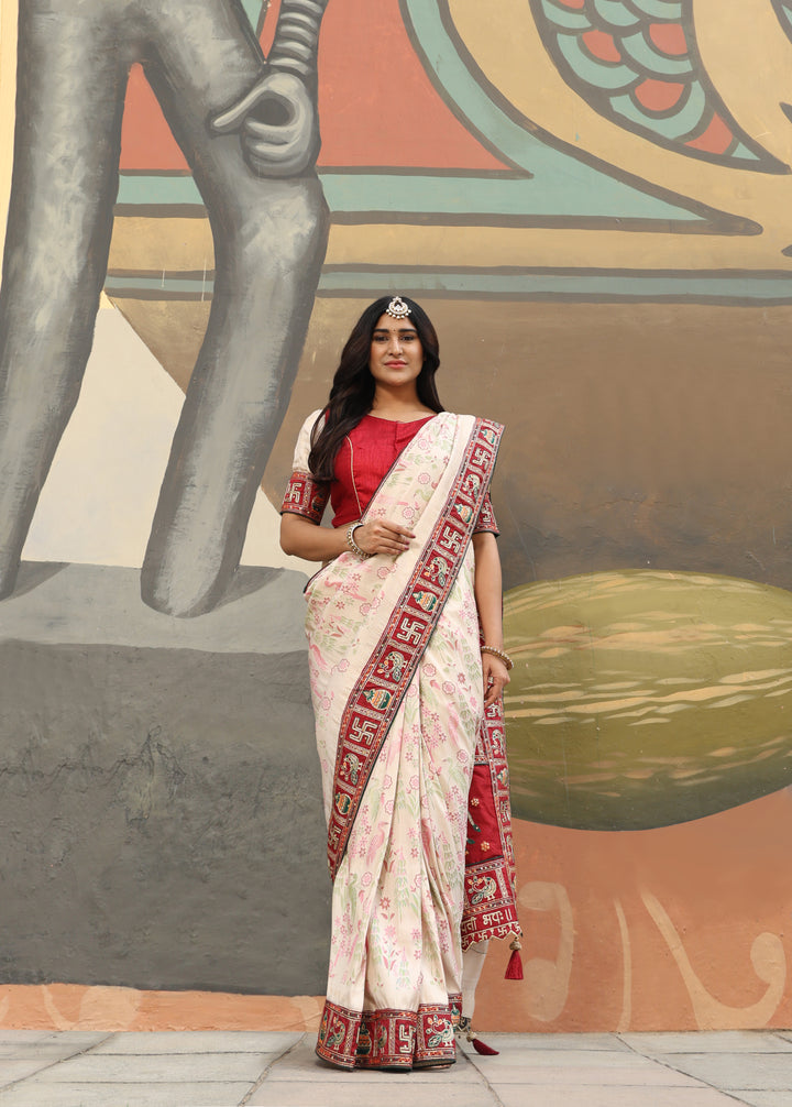 Kalash Saubhagyavati Bhava Kanjivaram Soft Silk Saree