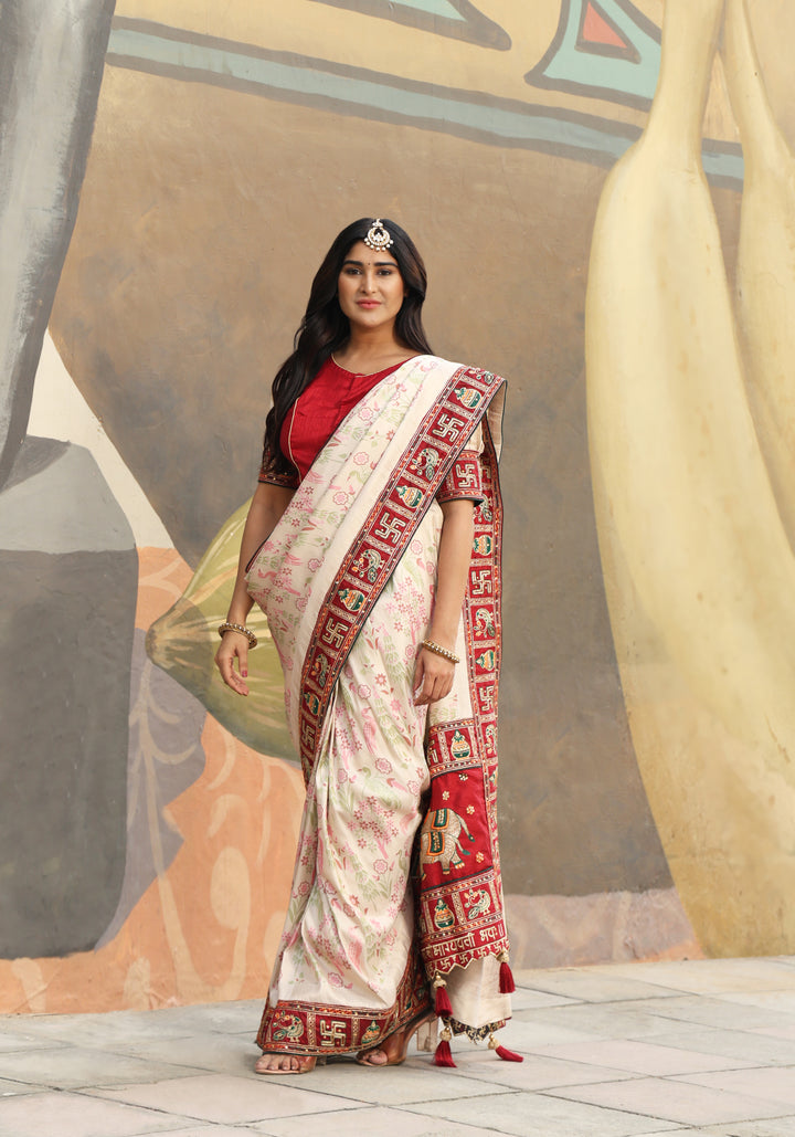 Kalash Saubhagyavati Bhava Kanjivaram Soft Silk Saree