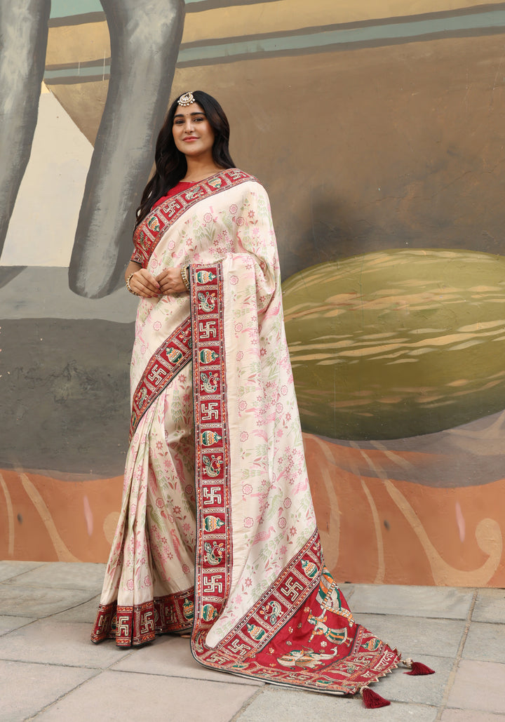 Kalash Saubhagyavati Bhava Kanjivaram Soft Silk Saree