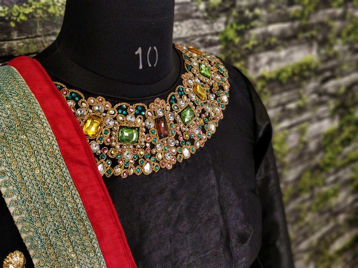 Cream Color Art Silk Embroidered and Sequins Lehenga Choli