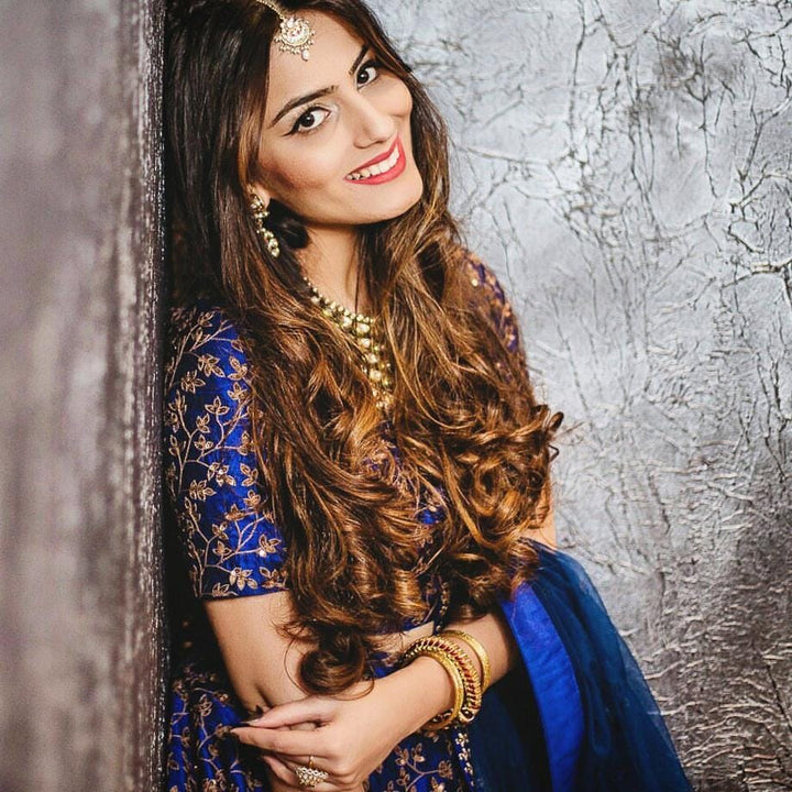 Blue Color Raw Silk With Sequins and Zari Embroidered Work Lehenga Choli