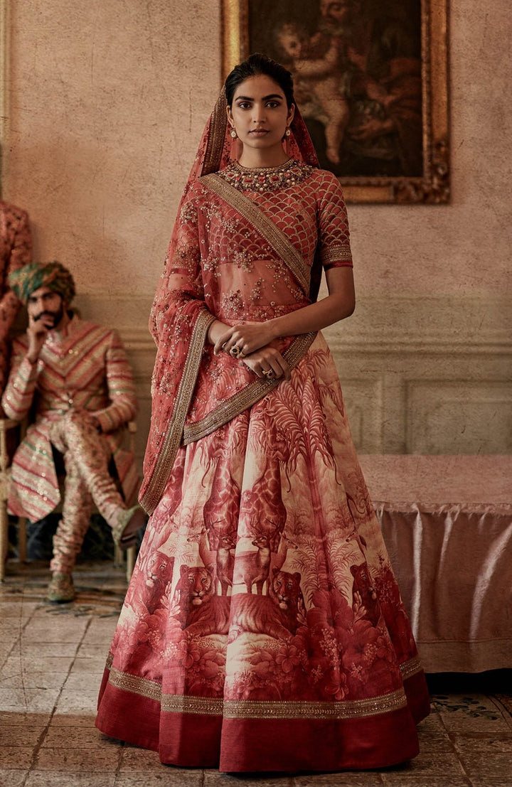 Red Color Chennai Silk With Stone and Embroiderey Work Lehenga Choli