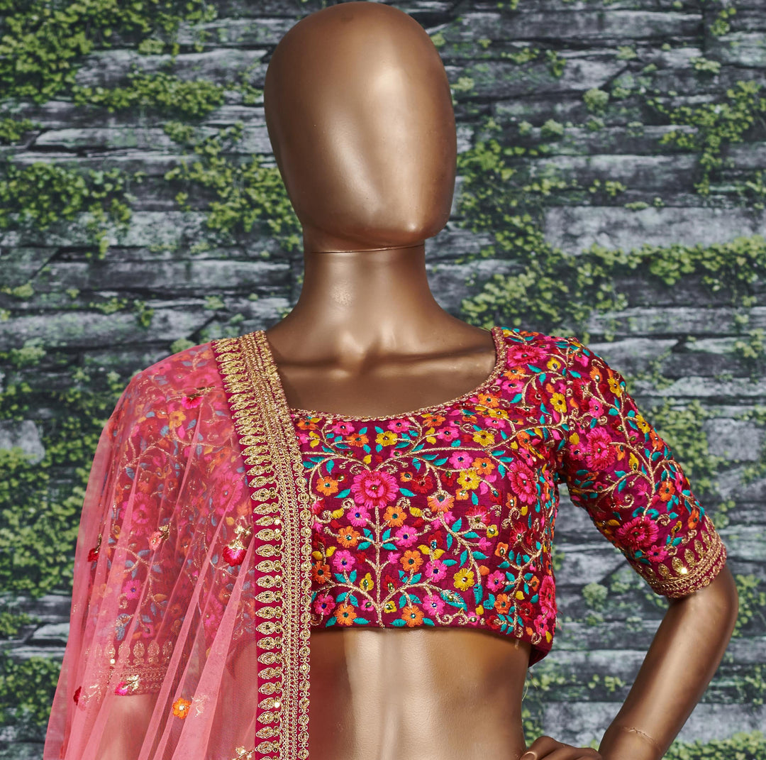 Yellow Color Mulbury Silk Thread, Sequins Embroiderey with stone work Lehenga Choli