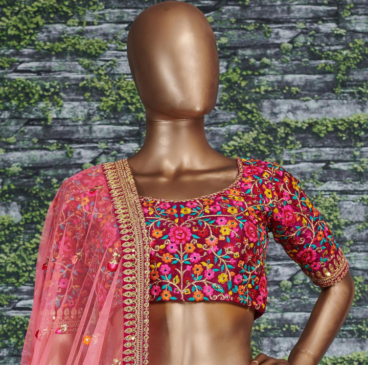 Yellow Color Mulbury Silk Thread, Sequins Embroiderey with stone work Lehenga Choli
