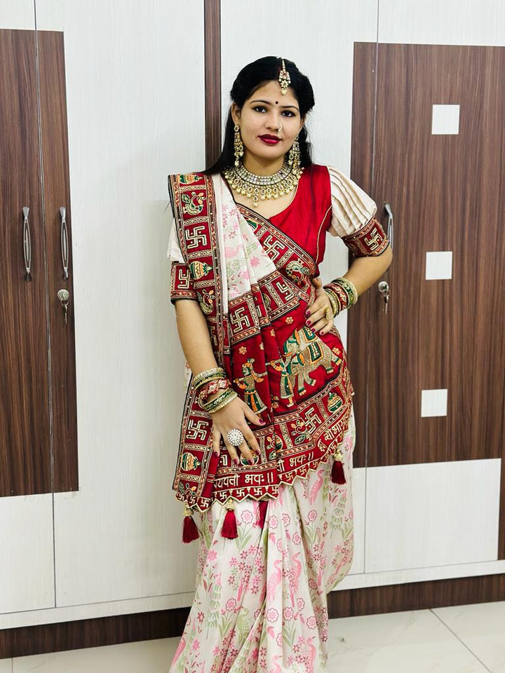 Kalash Saubhagyavati Bhava Kanjivaram Soft Silk Saree