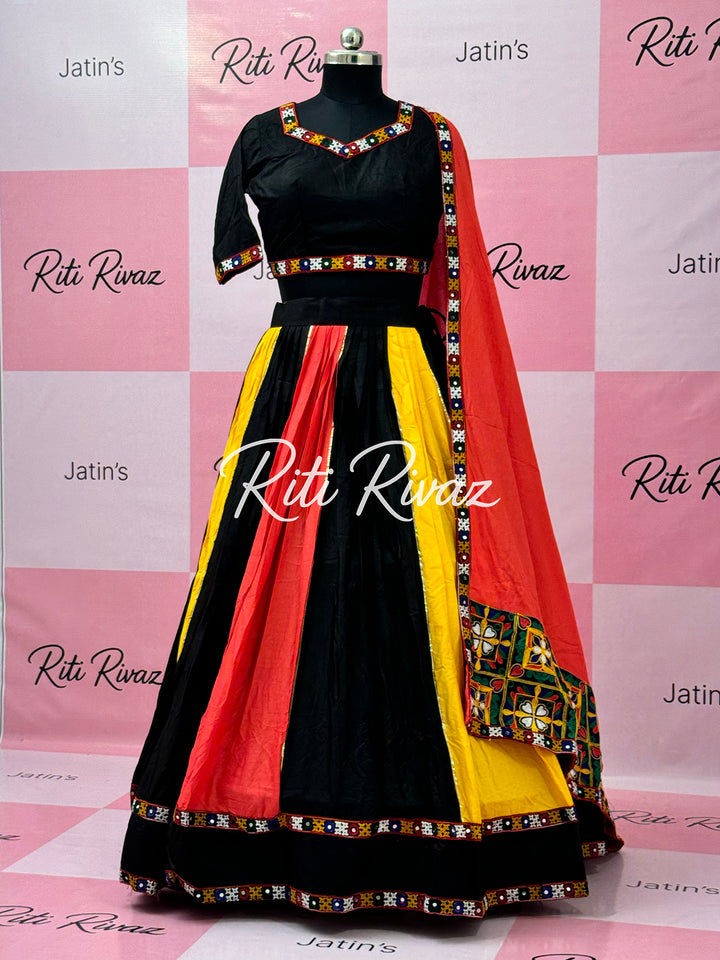 Navratri Lehenga Festival Wear Pure Rayon Multi color lehenga choli Garba Dress Chaniya Choli for women Ghagra choli Ready to Wear lehenga