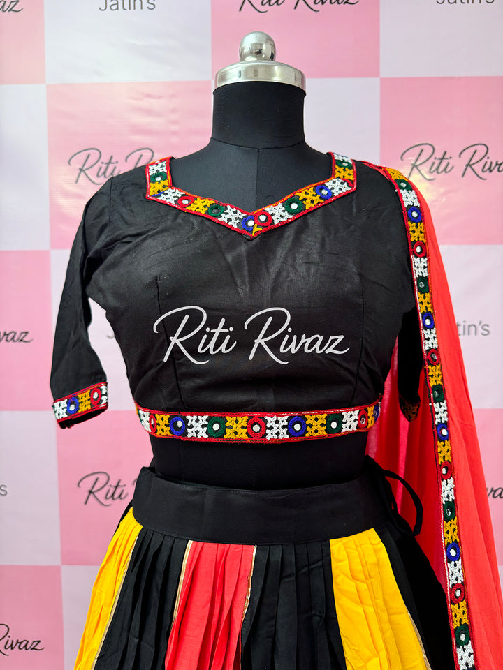 Navratri Lehenga Festival Wear Pure Rayon Multi color lehenga choli Garba Dress Chaniya Choli for women Ghagra choli Ready to Wear lehenga