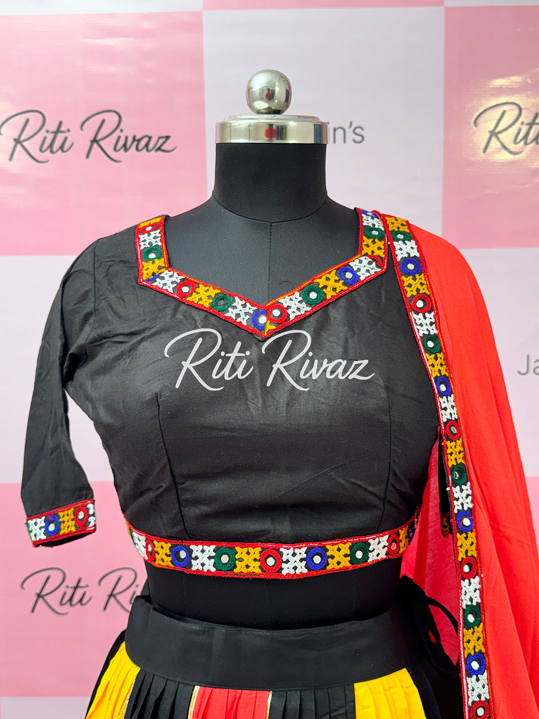 Navratri Lehenga Festival Wear Pure Rayon Multi color lehenga choli Garba Dress Chaniya Choli for women Ghagra choli Ready to Wear lehenga