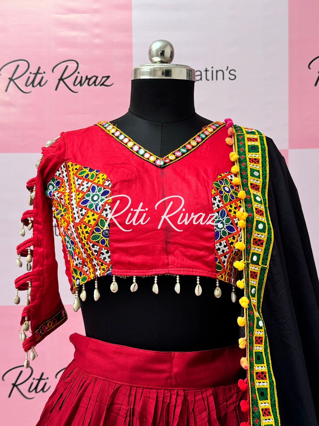 Maroon Color Patch and Codi work Navratri Lehenga Choli, Indian Ethnic Wear, Indian Lehenga Choli, Garba Lehenga Choli, Embroidery Lehenga