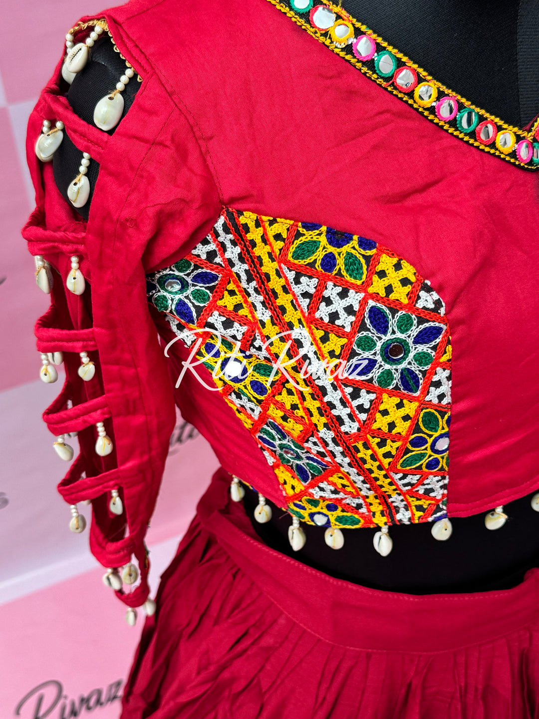 Maroon Color Patch and Codi work Navratri Lehenga Choli, Indian Ethnic Wear, Indian Lehenga Choli, Garba Lehenga Choli, Embroidery Lehenga