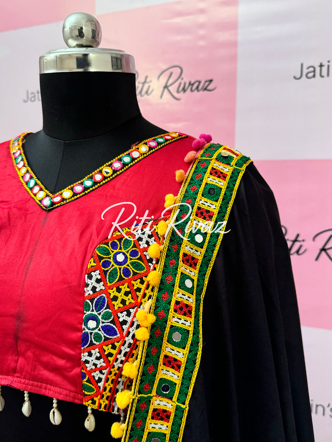 Maroon Color Patch and Codi work Navratri Lehenga Choli, Indian Ethnic Wear, Indian Lehenga Choli, Garba Lehenga Choli, Embroidery Lehenga