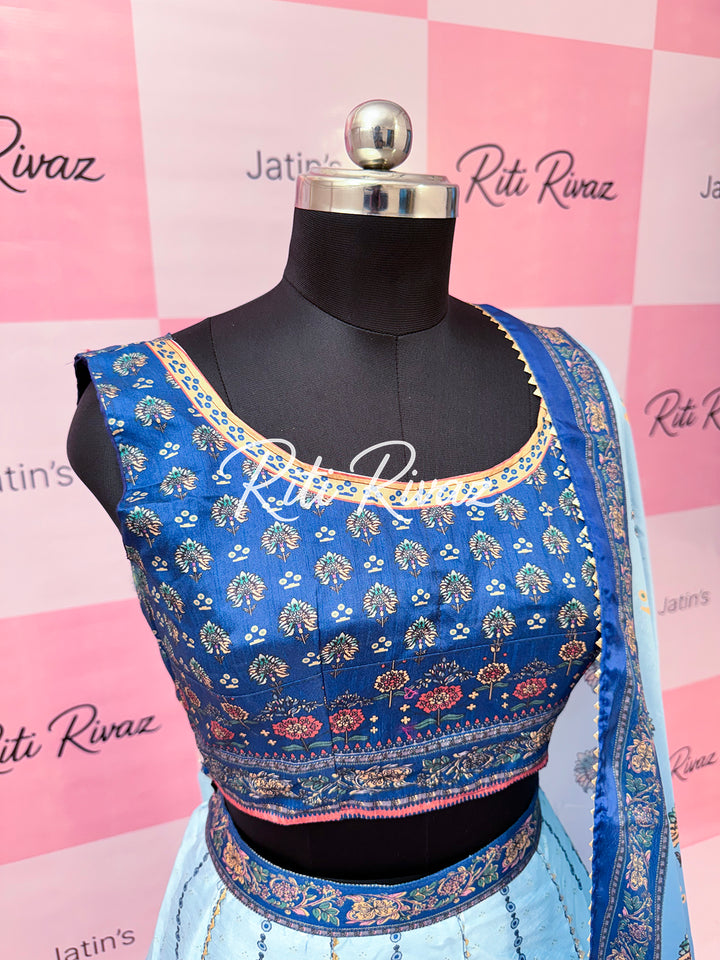 Beautiful Floral Print Art silk Printed With Gota Patti Work Lehenga Choli,,Lehenga Choli, Lehenga Love ,Lehenga Goals, ,IndianWear