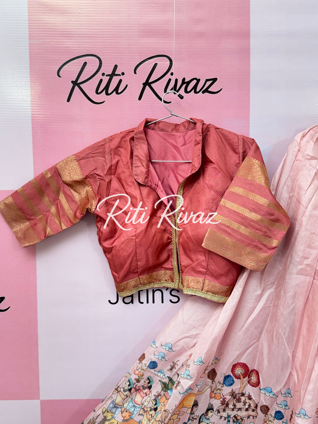 Baby Pink Color Soft Silk Beautiful Prints Navratri Special Lehenga Choli for women
