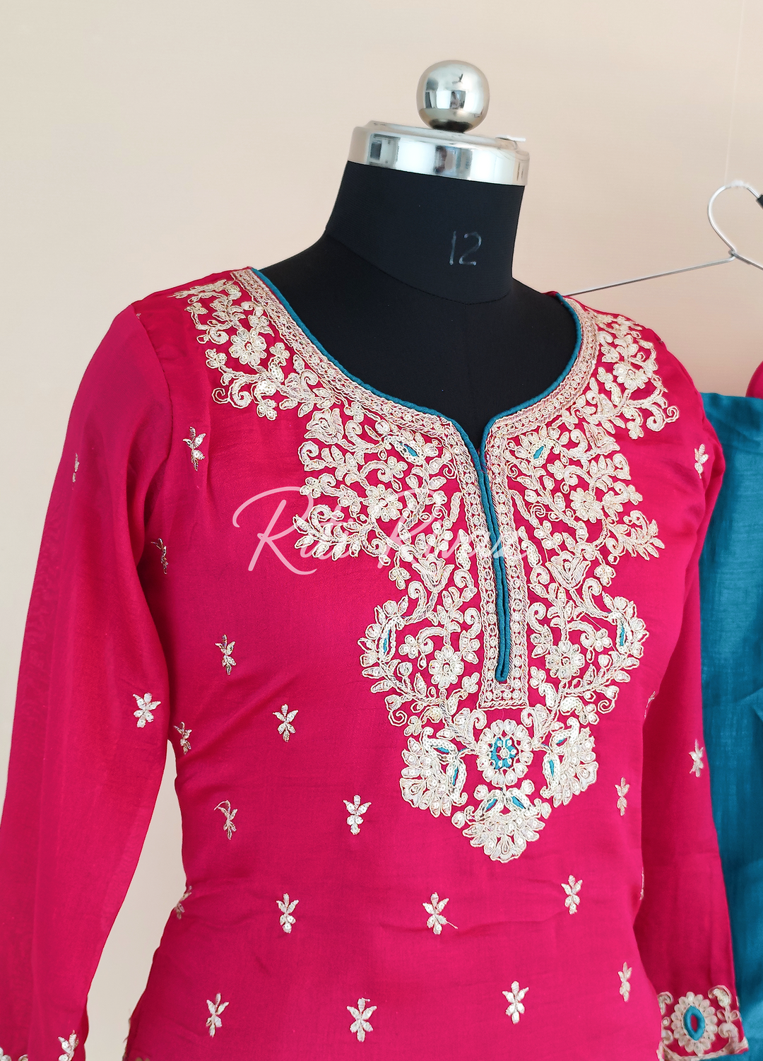 Charming Pink Color Vichitra silk Fabric Heavy Embroidery Thread And Sequence Work Top , Palazzo, Dupatta Ready to wear Suit, Pakistani Suit