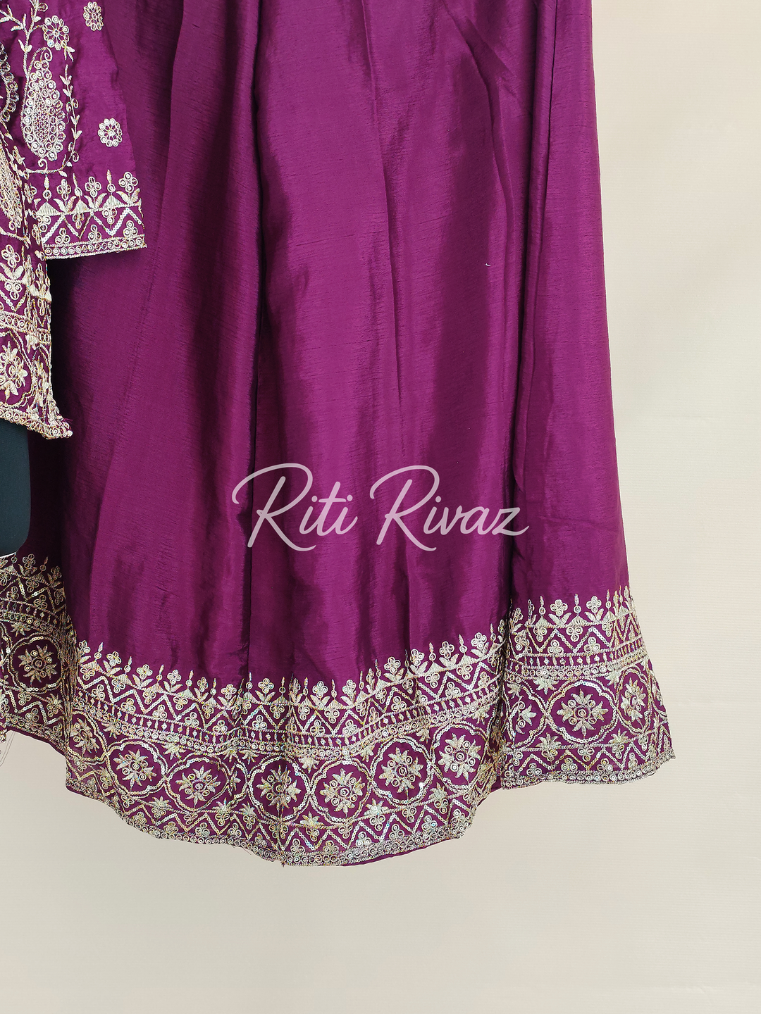 Magnificent Rani Color Chinon Fabric Heavy Embroidery Sequence Work Top , Palazzo, Dupatta Ready to wear Suit, Pakistani Suit, Panjabi Suit