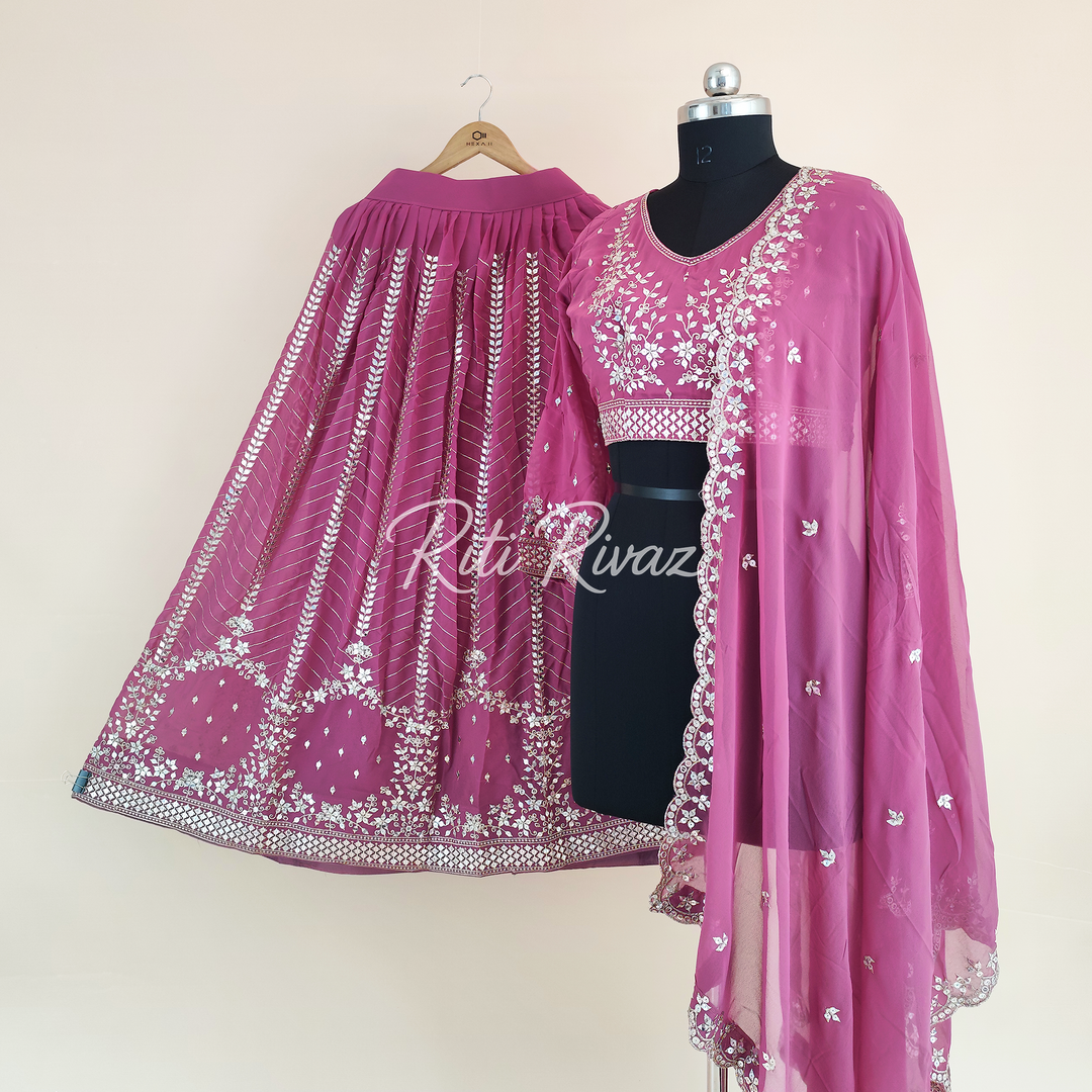 Stylish Baby Pink Fox Georgette Heavy Embroidery Sequence Work Ready To Wear Lehenga Choli, Weeding Lehenga, Pakistani, Bridal Lehenga