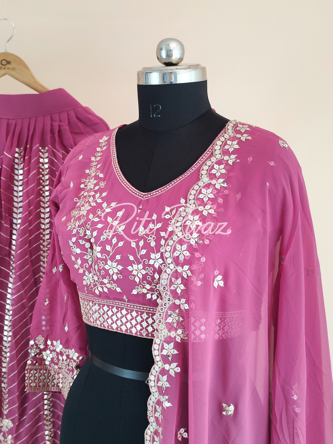 Stylish Baby Pink Fox Georgette Heavy Embroidery Sequence Work Ready To Wear Lehenga Choli, Weeding Lehenga, Pakistani, Bridal Lehenga