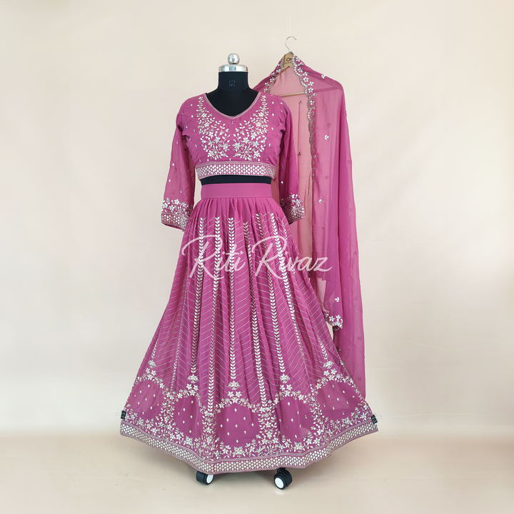 Stylish Baby Pink Fox Georgette Heavy Embroidery Sequence Work Ready To Wear Lehenga Choli, Weeding Lehenga, Pakistani, Bridal Lehenga
