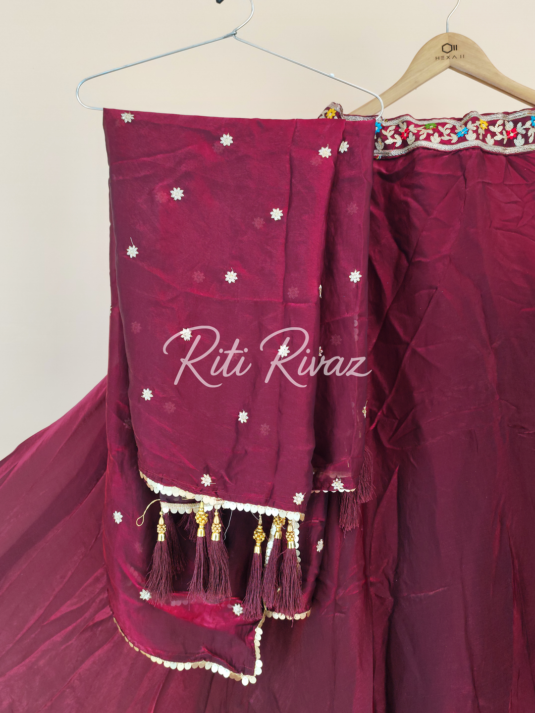 Maroon Color Fendy Fabric With Heavy Embroidery Thread And Sequence Work Choli With Fancy Latkan Ready To Wear Lehenga Choli, Western Shrug