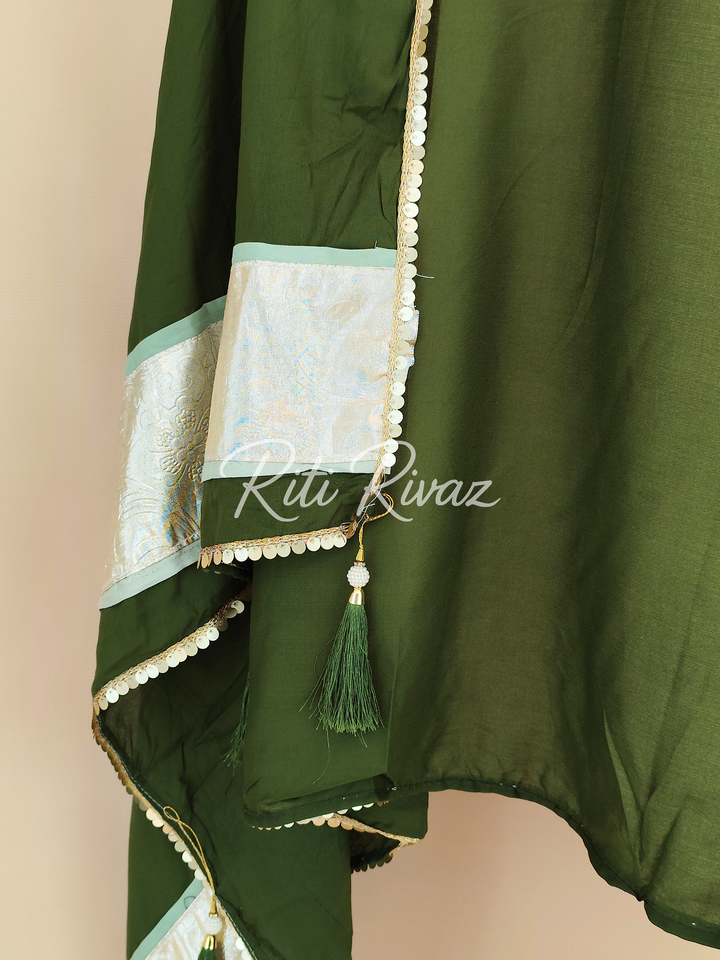 Festive Green Color Cotton Heavy Ribbion Work Ready to Wear Lehenga Choli, Garba Choli, Navratri Lehenga, Navratri Outfit, Navratri Wear