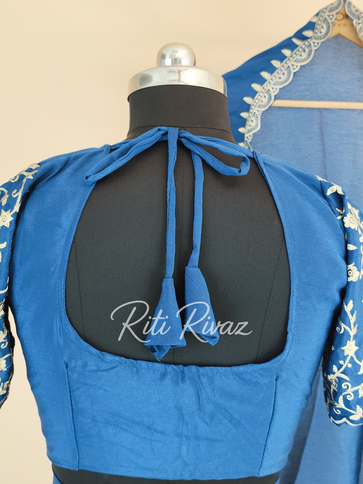 Awesome Blue color Chinon Fabric Embroidery Thread Work Ready to wear Lehenga Choli, Women Lehenga, Indian lehenga, Function, Traditional