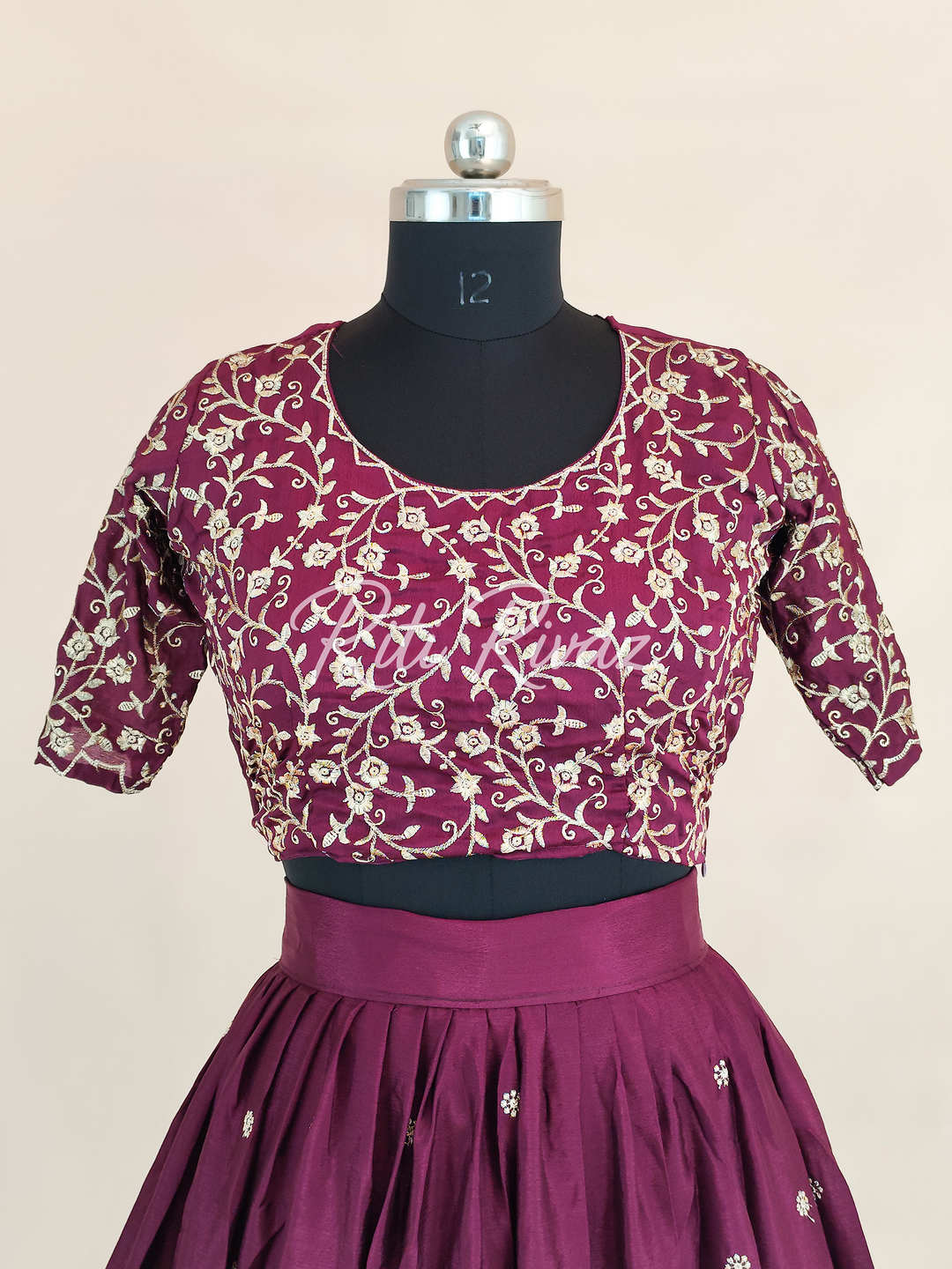 Awesome Wine color Chinon Fabric Embroidery Thread Work Ready to wear Lehenga Choli, Women Lehenga, Indian lehenga, Function, Traditional