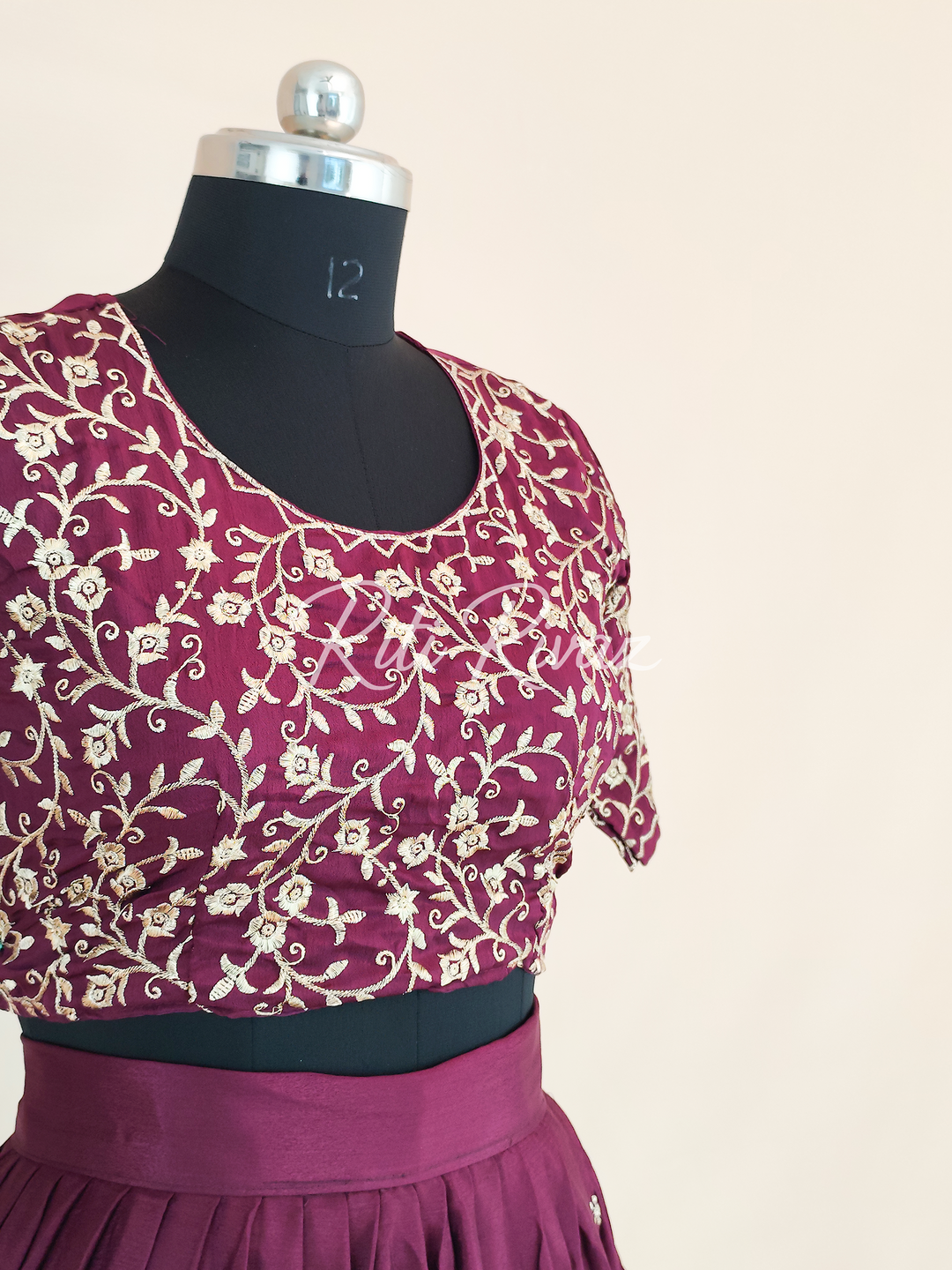 Awesome Wine color Chinon Fabric Embroidery Thread Work Ready to wear Lehenga Choli, Women Lehenga, Indian lehenga, Function, Traditional