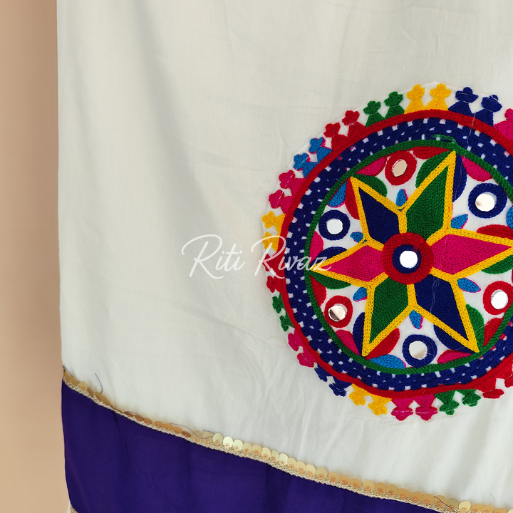 Navy Blue Color Cotton Heavy Gamathi Work Ready to Wear Lehenga Choli, Garba Choli, Navratri Lehenga, Navratri Outfit, Navratri Collection