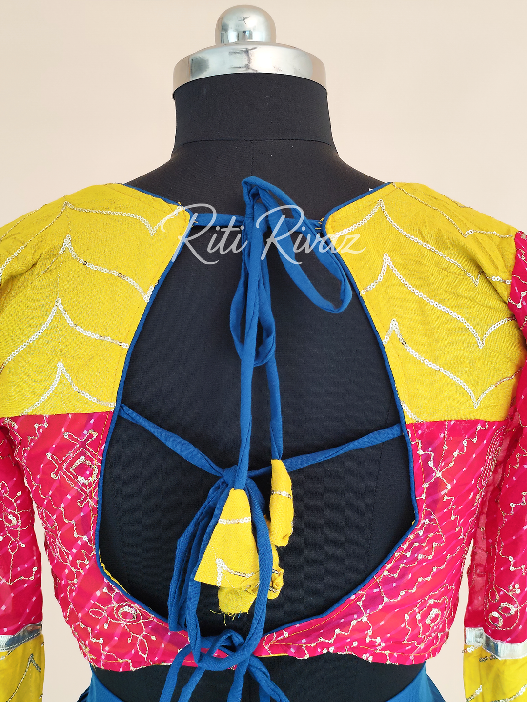 Blue Color Riyon Cotton Heavy Embroidery Thread & Sequence Work Ready to Wear Lehenga Choli, Garba Choli, Navratri Lehenga, Navratri Outfit