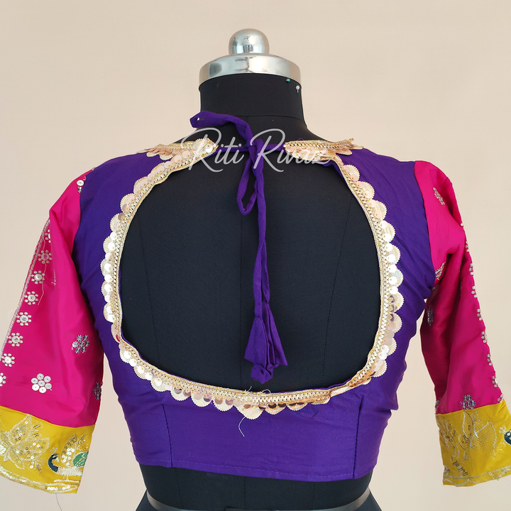 Stylish Purple Color Cotton Embroidery Thread and Sequence Work Ready to Wear Lehenga Choli, Garba Choli, Navratri Lehenga, Navratri Outfit