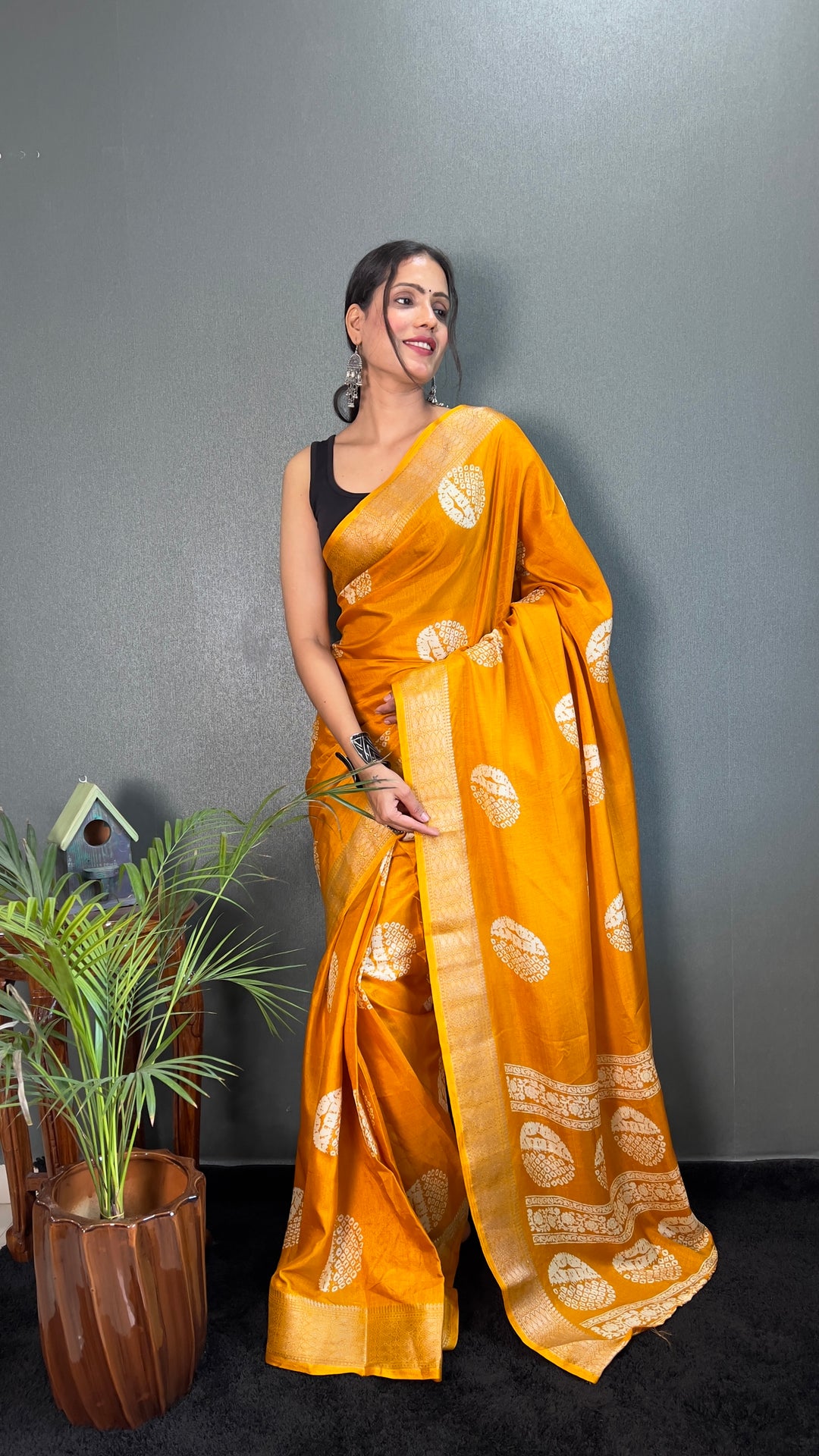 Yellow Color Soft Cotton Kalamkari Printed Saree With Beautiful Blouse