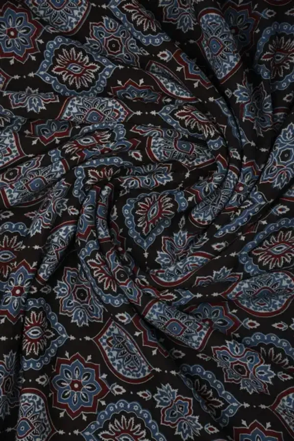 Black Color Cotton Linen Saree With Unstitched Blouse Piece