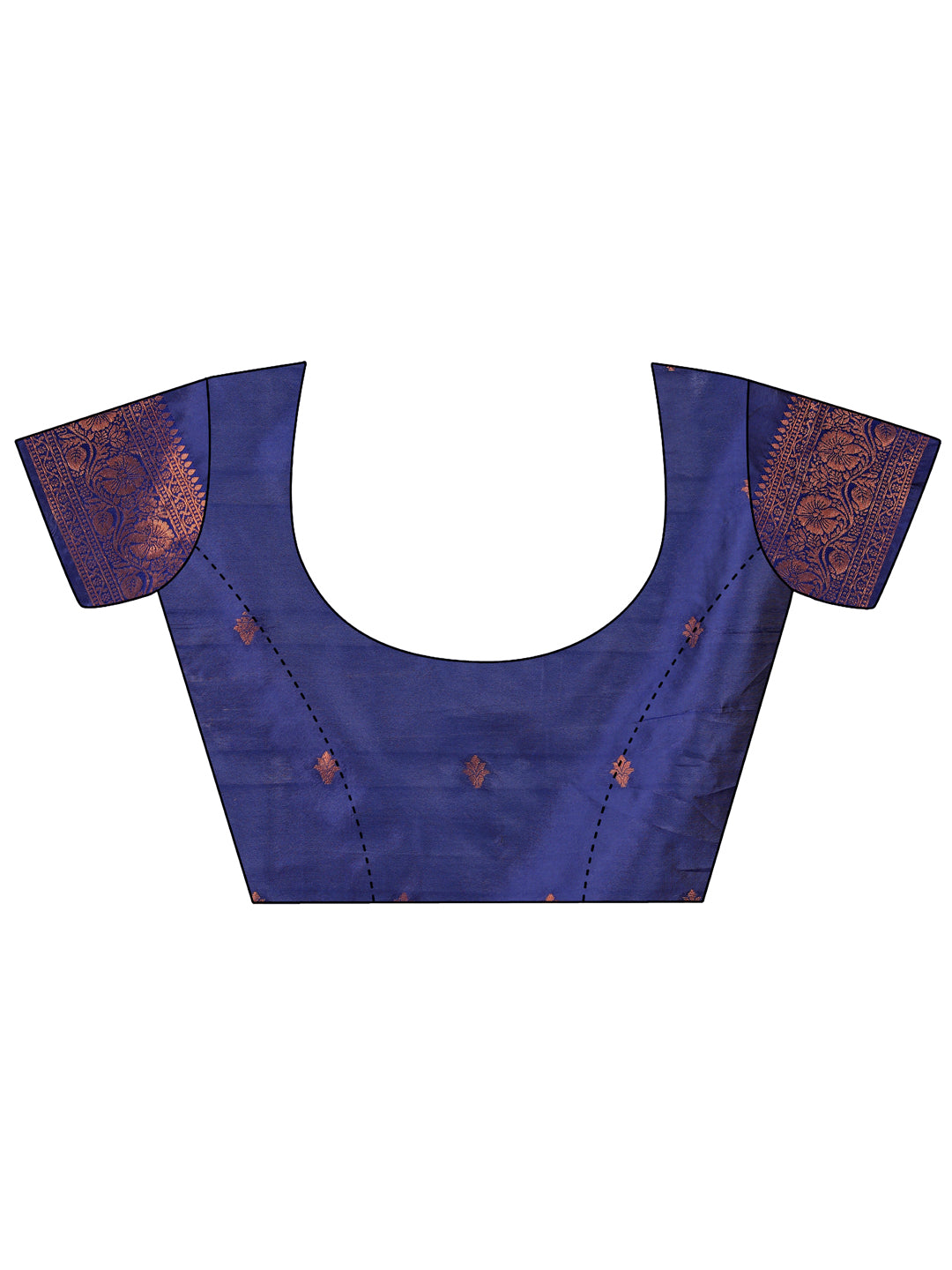 Blue Colour Lichi Silk Saree Weaving Work With Blouse Piece